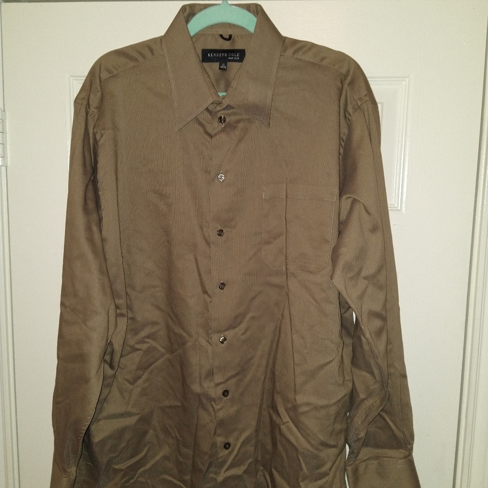 Kenneth Cole New York Button Up Long Sleeve Shirt Men's sz 17/34-35.